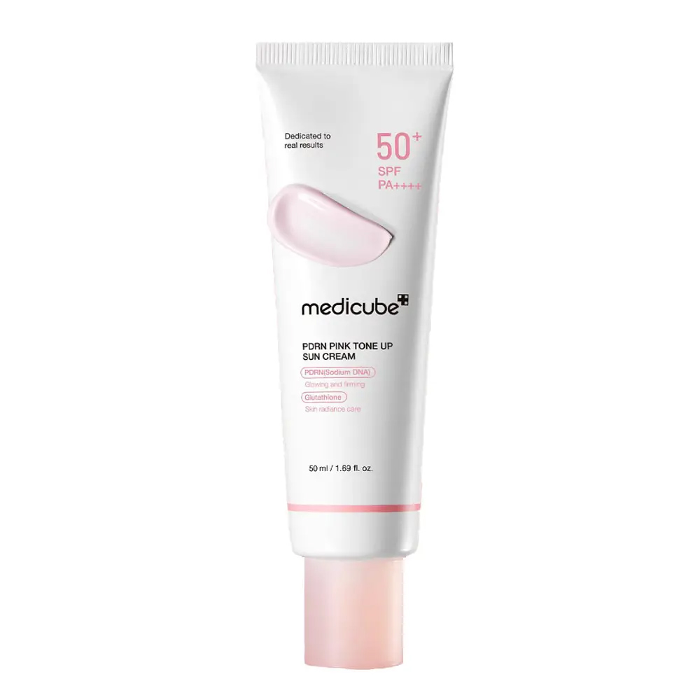 کرم-ضد-آفتاب-تون-آپ-PDRN-مدی-کیوب-Medicube-PDRN-Pink-Tone-Up-Sun-Cream